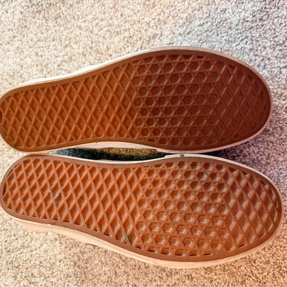 Vans Women's Checkered Slip-On Sneakers - Blue and White - Picture 3 of 3